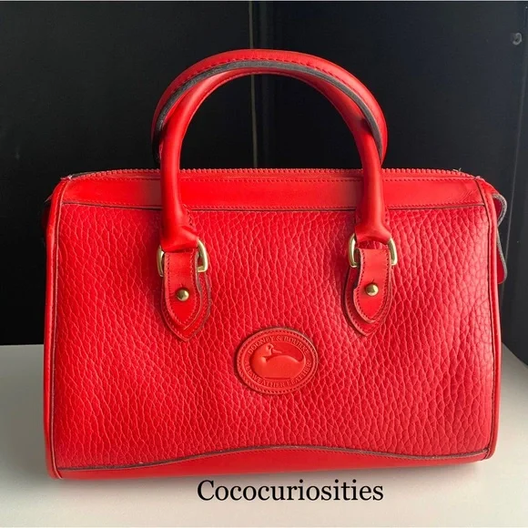 Dooney and Bourke awl Leather Red satchel crossbody bag P29 - Picture 1 of 16